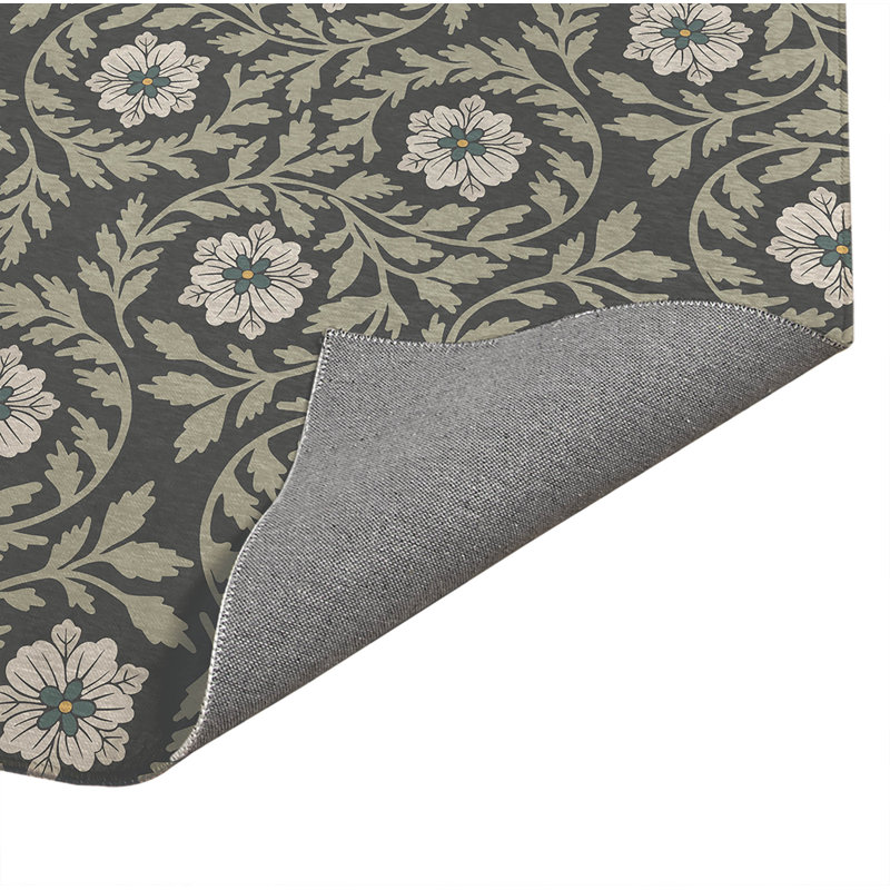 Tapis d'extérieur antidérapant Gracey, Gris anthracite, Rectangle 96 po x 120 po