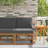 vidaXL Outdoor Middle Sofa Solid Acacia Wood Natural