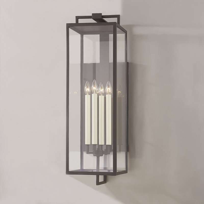 Beckham 4 Light Exterior, 33.5" H x 10" W x 11.25" D, Textured Bronze