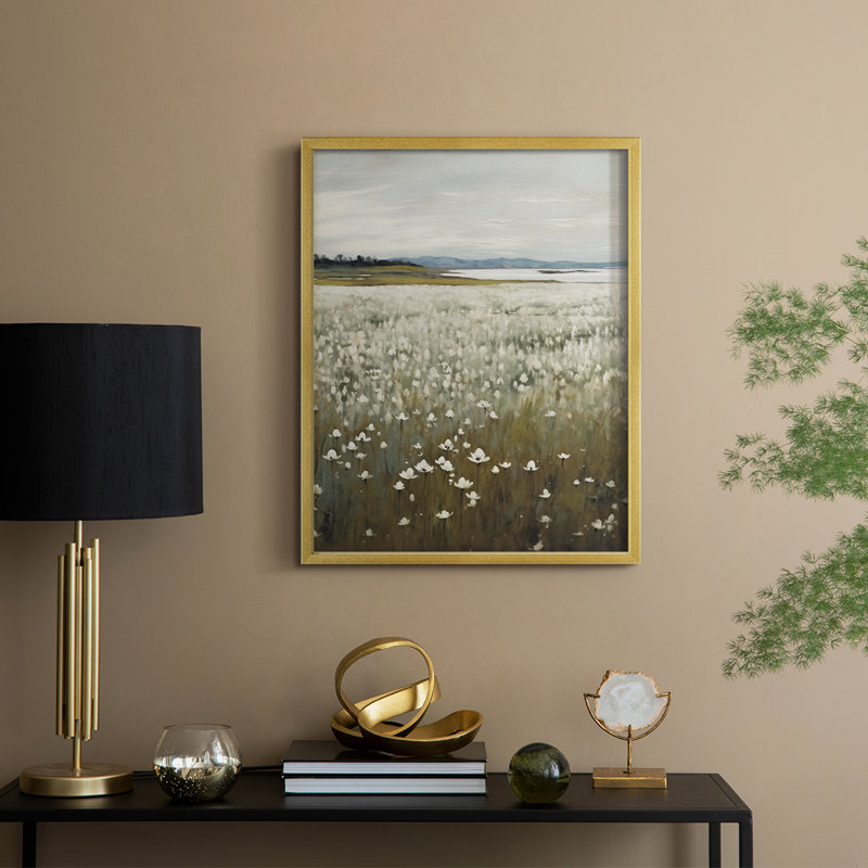 "Vintage Landscape XXXII", H 21 po x l 17 po, Doré