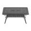 Ensemble de salle à manger 5 pièces en aluminium coulé résistant aux intempéries, comprenant 4 chaises pivotantes et une table rectangulaire avec cadre