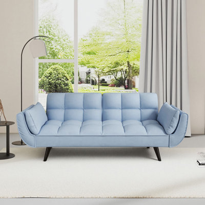 Veleria Modern 74” Velvet Folding Sofa Bed for Living Room and Bedroom