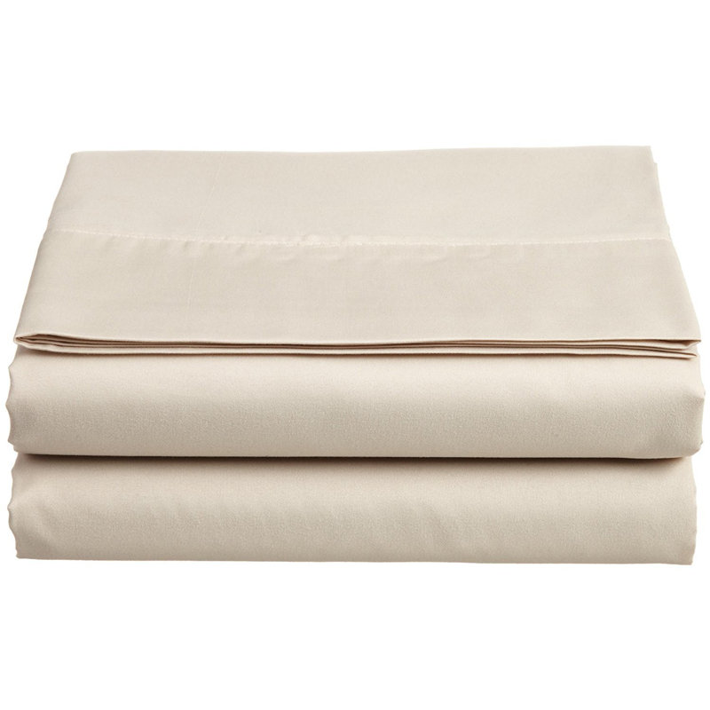 Drap-housse luxueux en microfibre avec poche profonde de 16 pouces, Beige