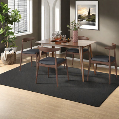 Ensemble de table de salle à manger rétro en bois robuste avec chaises pour cuisine familiale