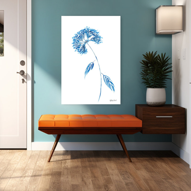 «Wishes», art floral abstrait contemporain, H 48 po x l 32 po
