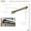 Auvent de patio rétractable 8 pi x 6,5 pi, parasol à réglage manuel, tissu 280 g / m², structure en aluminium, auvent de jardin beige de 6,5 pi, fonctionnement à l'abri du soleil, solide