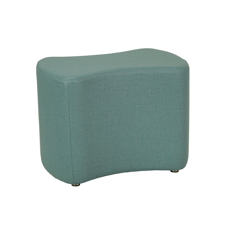 Pro Series Upholstered Bowtie Ottoman 18" Height, Aqua