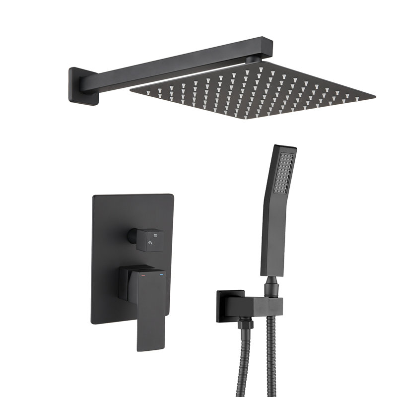 Système de douche Robinet de douche mural en laiton 12 po