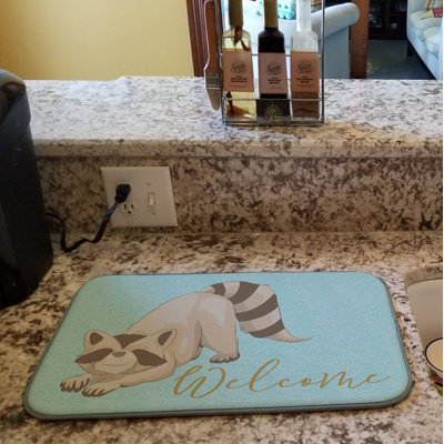 Tapis de séchage raton laveur welcome