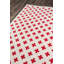 Tapis ivoire / rouge en laine tissé à plat à la main Topanga-37893461