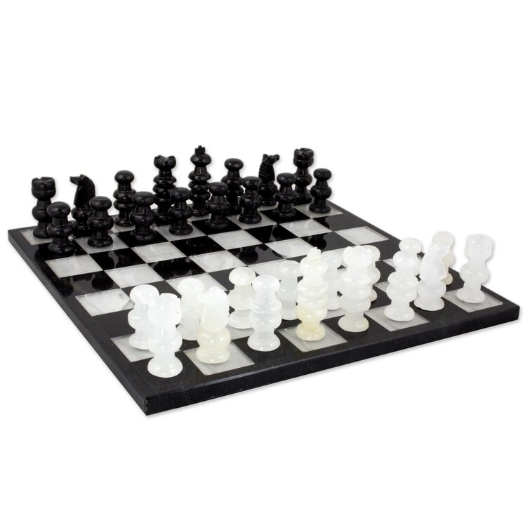 Wrought Studio Handmade Salvo Black Chess Board Game & Reviews