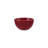 Red Reactive Glaze Stoneware Ribbed Bowl