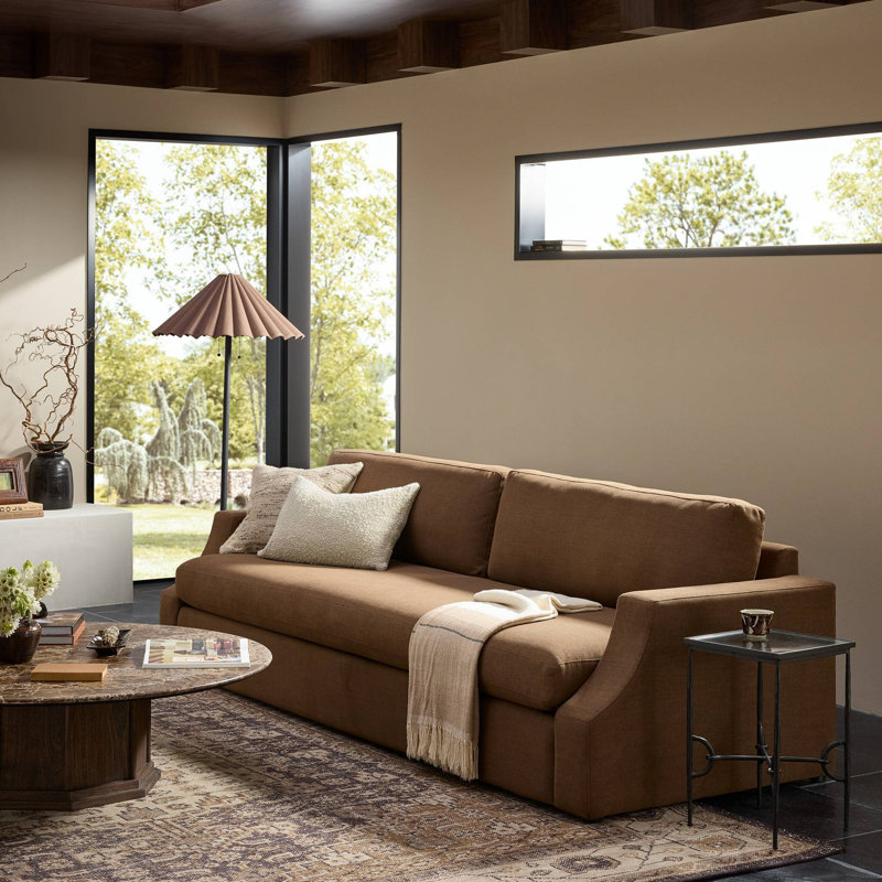 Delfino Sofa - 105"-Crypton Nomad Mushroom, Crypton Nomad Mushroom