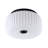 10.75 In. Black Aluminum Flush Mount Ceiling Light With White Ribbed Glass Shade