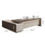 Bureau de direction brun luxueux et élégant de 102,36 po-1849056217
