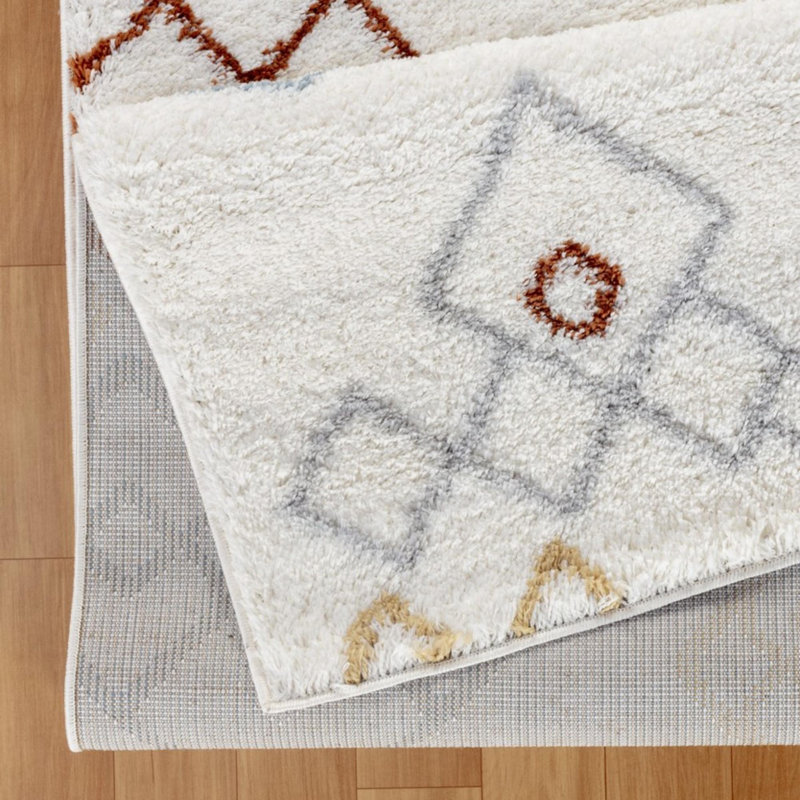 Loft Shag GC_CZY1005 Ivory Shaggy Area Rug, Rectangle 7'10" x 9'10"