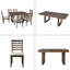 Ensemble de table de salle à manger extensible 7 pièces, table de ferme avec rallonge 18 ", table de cuisine rustique en bois 78" et chaises rembourrées 6 pièces, ensemble de table de salle à manger extensible pour salle à manger-2054679831-2054679819