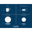 Luna Piece Porcelain Dinnerware Set - Service for 4