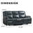 Elegant Modern Overstuffed Manual Premium Genuine Leather Triple Seater Recliner Sofa-269592645