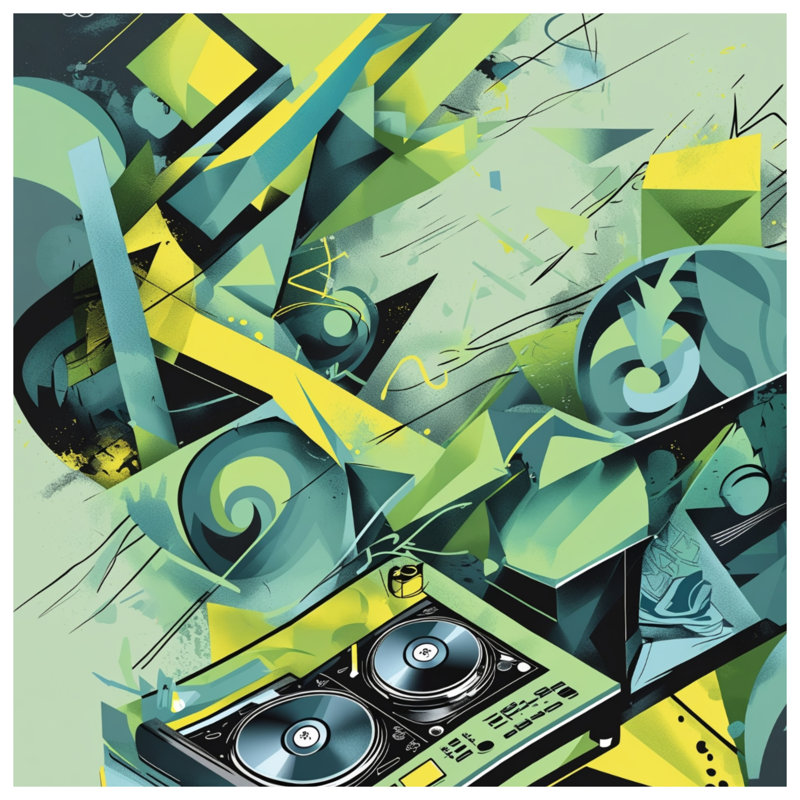 Housses de couette abstraites pour tourne-disque DJ, Lit simple