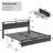Bed Frame With Storage Headboard, Charcoal-462998366-462998365