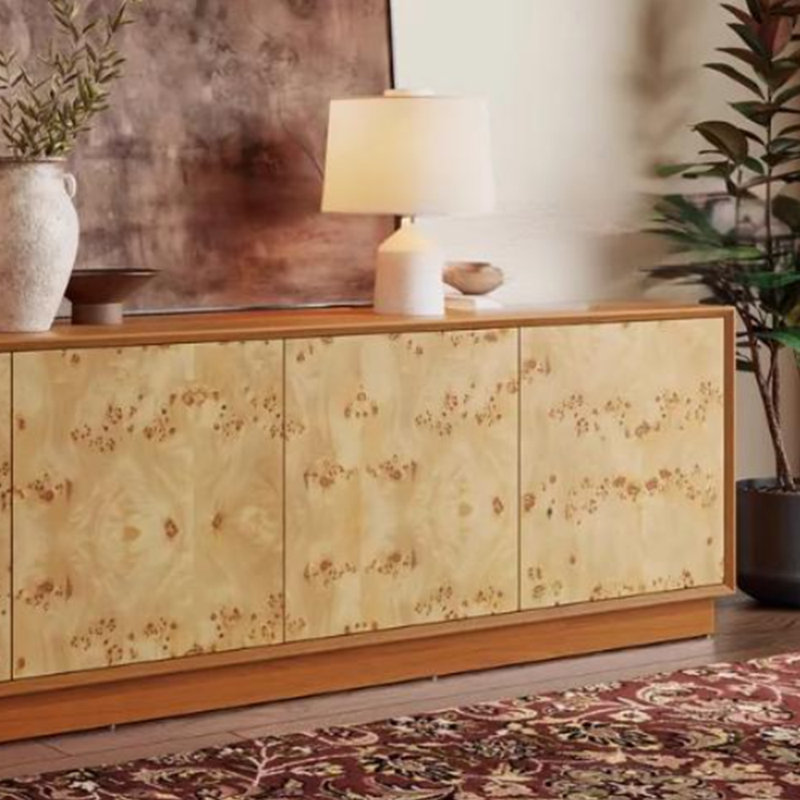 Meuble télé de style médiéval, H 23,62 po x L 70,86 po x l 15,74 po