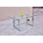L 39,4 po x P 19,7 po x H 17,7 po, table basse en verre trempé transparent
