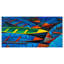 Bateau coloré nautique et jetée-reproduction d’art-29503101-34310436
