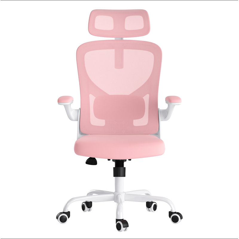 Chaise de bureau ergonomique, chaise de bureau avec appui-tête, chaise d'ordinateur à haut dossier avec accoudoirs et support lombaire réglable pour la salle d'étude de bureau à domicile