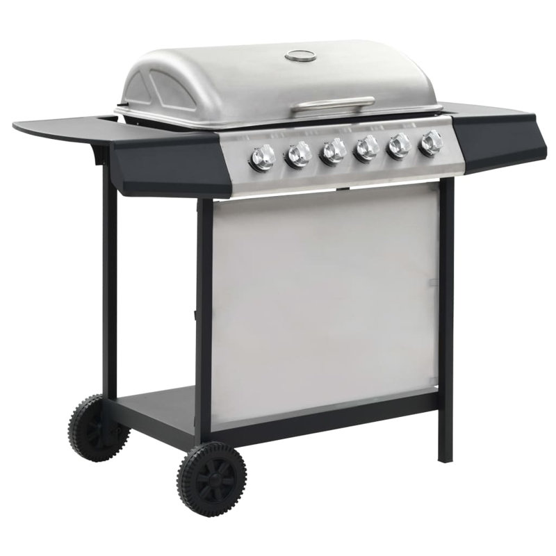 Symple Stuff 6 - Burner Portable Liquid Propane Gas Grill