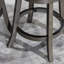 Tabouret de comptoir gris patiné de 24 po avec siège pivotant et confortable en cuir - idéal pour le rembourrage de votre bar et pour un confort durable