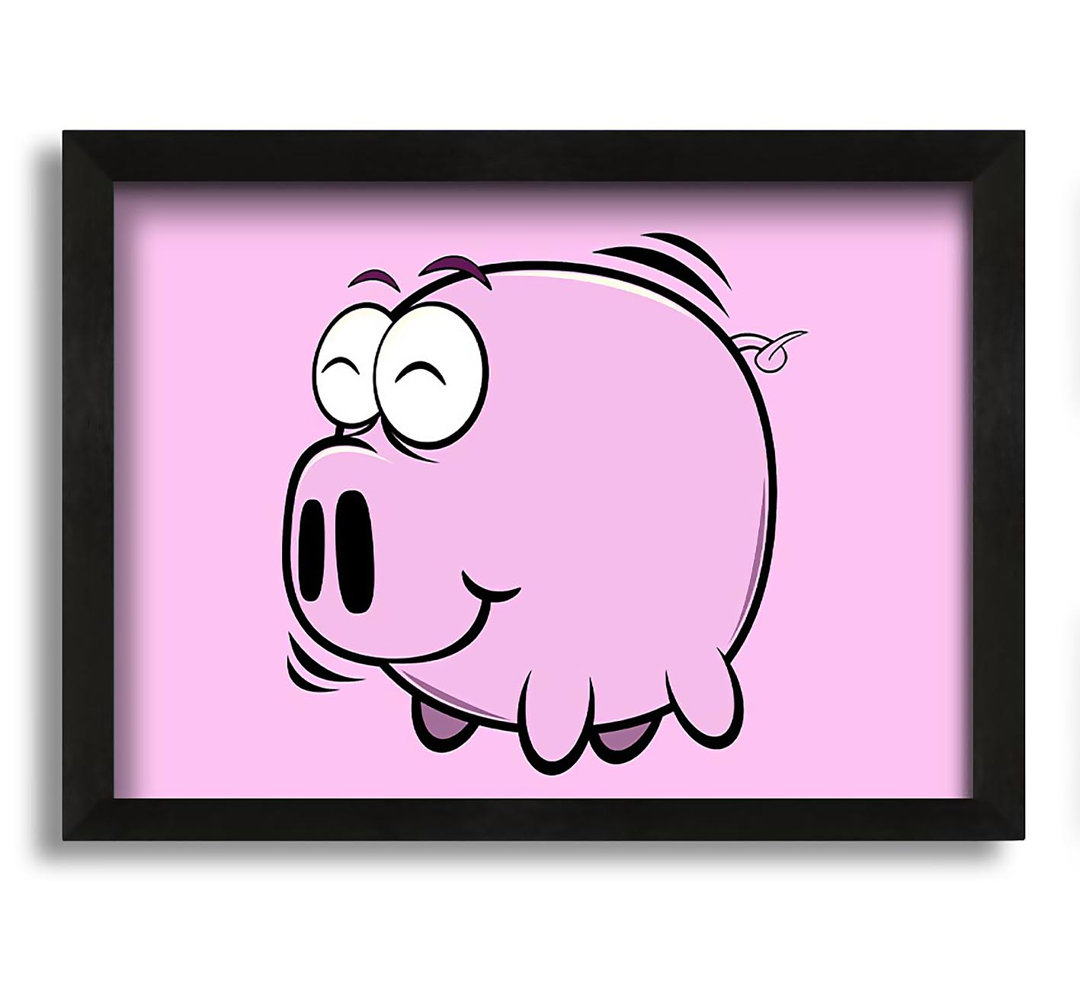 Happy Pig - Bilderrahmen Kunstdrucke