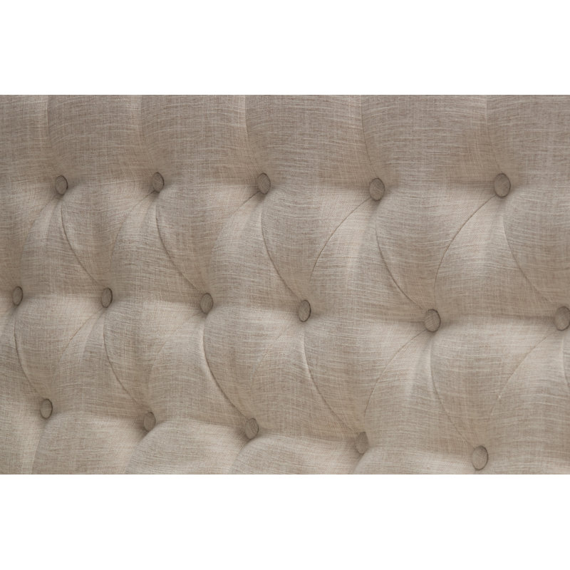 Linen Blend Upholstered Bench