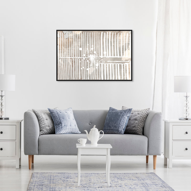 'Chic Champagne' Painting on Canvas, Black Framed, 30" H x 20" W x 1.5" D