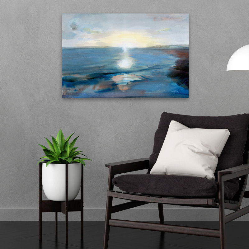 Lever de soleil bord de mer côtier, H 24 po x l 16 po