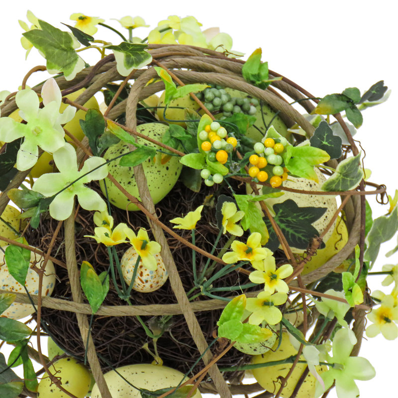 18'' Artificial Flowering Topiary in Urn