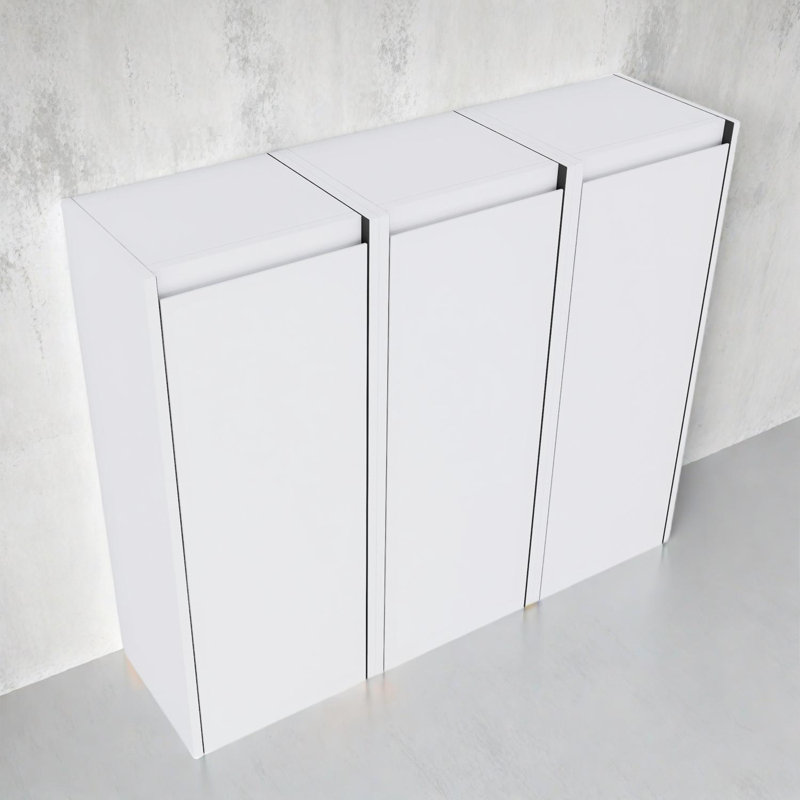 Armoire murale de salle de bain 12 "avec portes à fermeture douce 12", Blanc