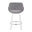 Tabouret de bar pivotant contemporain avec repose-pieds - ensemble de 2-801842569