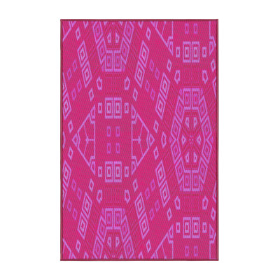 Tapis de zone mauve à motifs