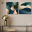Navy Emerald Set Canvas Set of 2 Blue Green Abstract by -526726978-526726991