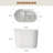 CASAINC 39" Solid Surface Freestanding Bathtub With Built-in Seat, White Deep Soaking Bathtub with Drain