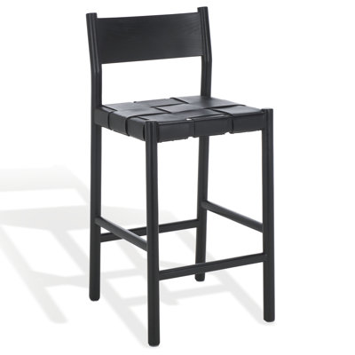 Hentges Woven Leather Counter Stool