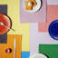 Rhombe Color Cotton Herringbone Rectangle Placemat-318320111