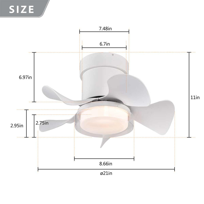 Junilla 21'' Ceiling Fan with LED Lights