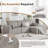 108" Modular Sofa Corduroy Modern L Shaped Sectional For Living Room Compression-1473597347