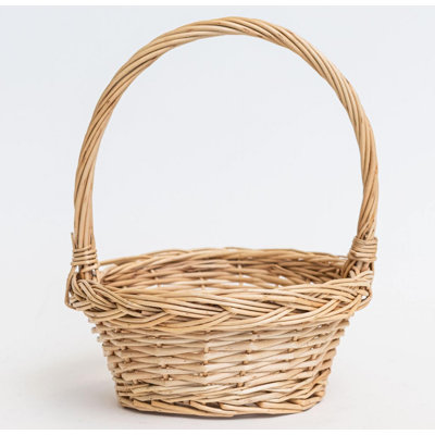 Panier en osier à long manche