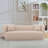 Siri 93'' Modern Polyester Blend Upholstered Pine Wood Sofa in Wheat-1123135243