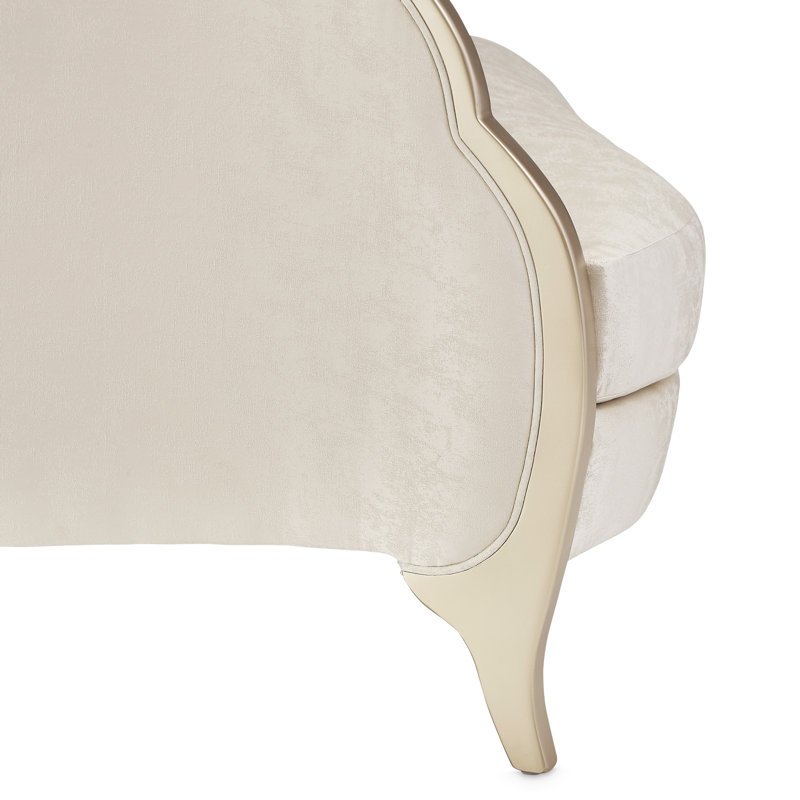 Malibu Crest 70'' Recessed Arm Loveseat, Cloud White 100% Polyester