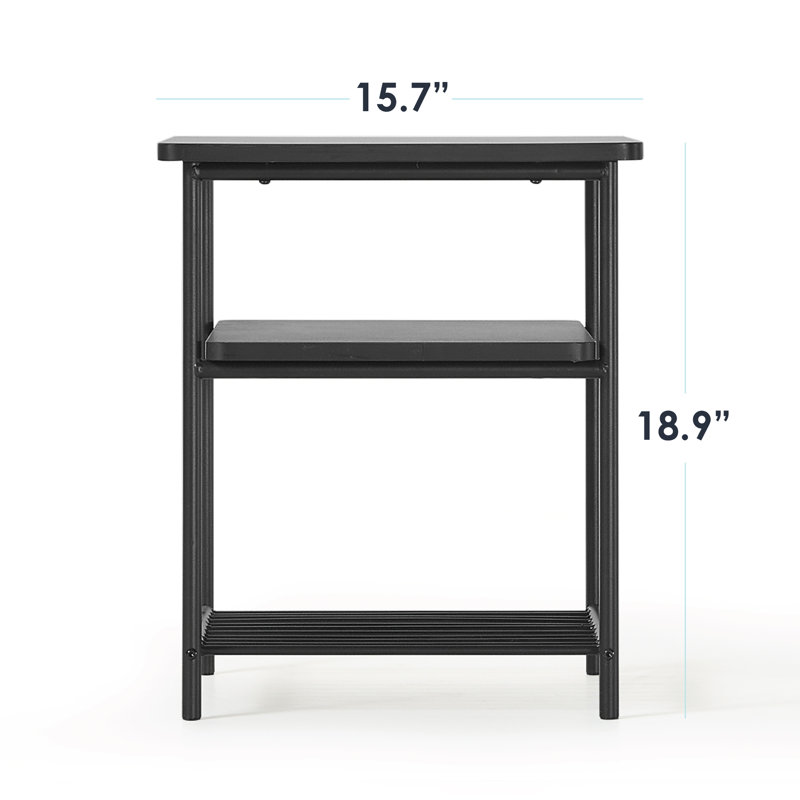 Kodi End Table with Storage, Black