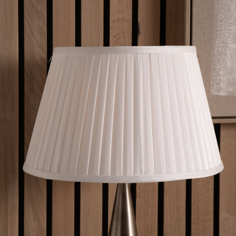 Kaat Polyester Blend Empire Lamp Shade ( Screw On ), Ivory, 16.5cm H x 25cm W x 25cm D